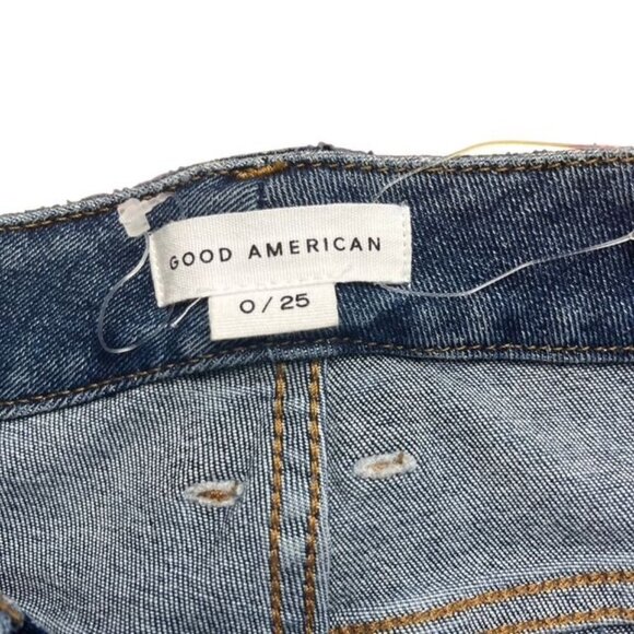 Good American New Women's Size 0/25 Distressed Skinny Jeans - Picture 5 of 8